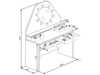 Star Dressing Table & Beauty Bar