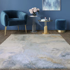 Stellar ST06 Abstract Blue Rug