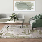 Stellar ST08 Abstract Green Rug