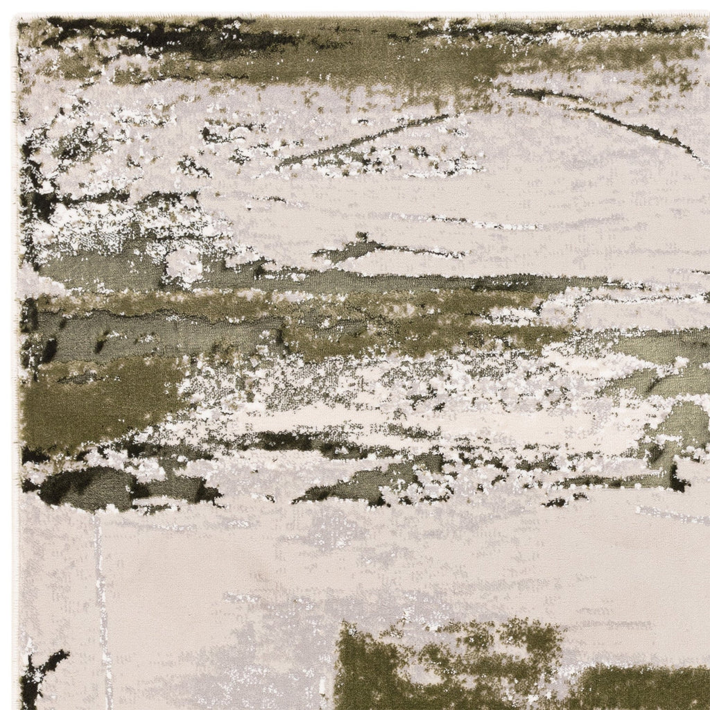 Stellar ST08 Abstract Green Rug