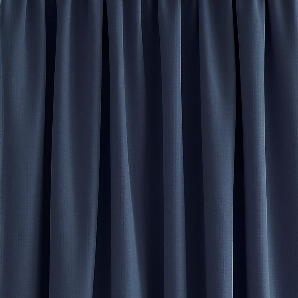 Laura Ashley Stephanie Midnight Blue Blackout Pencil Pleat Curtain