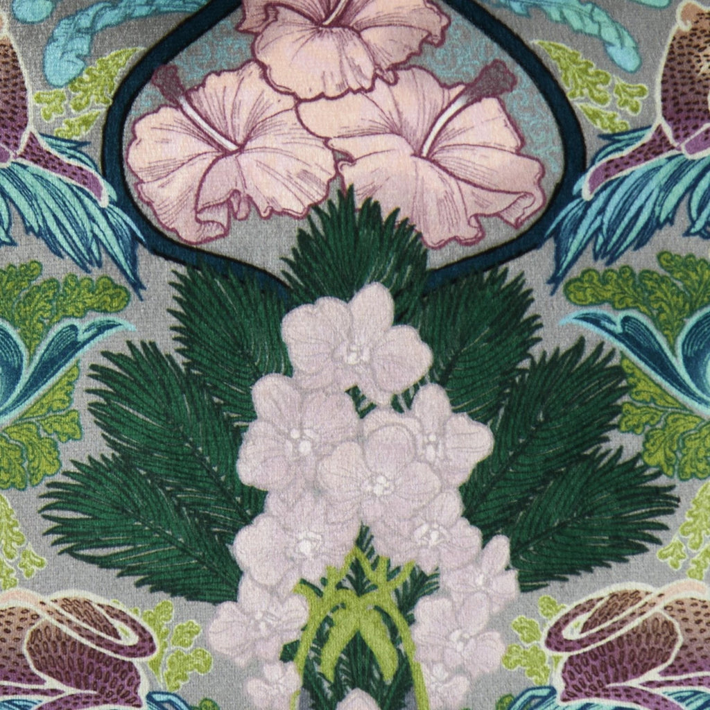 Laurence Llewelyn-Bowen Suburban Jungle Teal Velvet Cushion (43cm x 43cm)