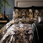 Laurence Llewelyn-Bowen Suburban Jungle Black/Gold 100% Cotton Duvet Set