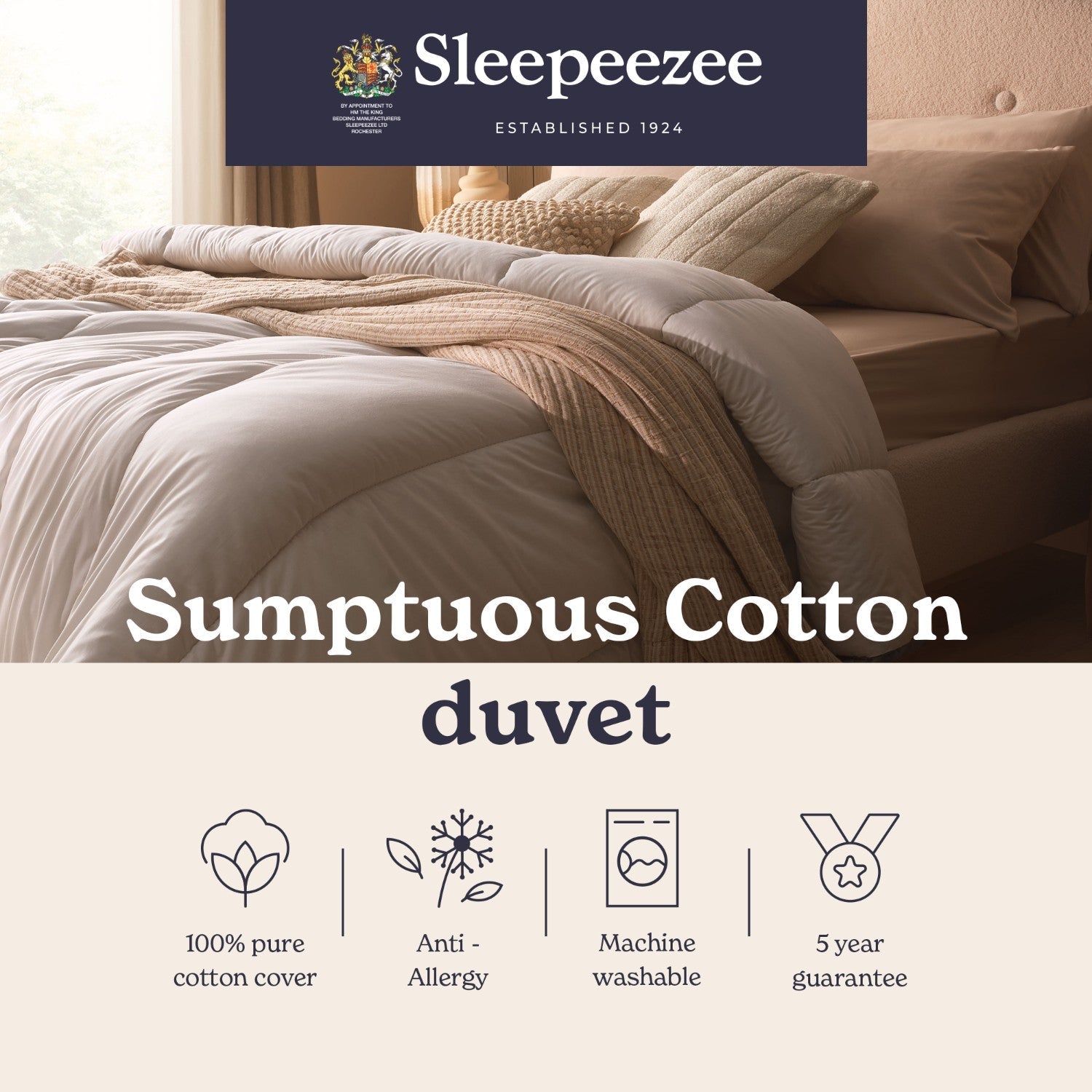 Sleepeezee Sumptuous Cotton 10.5 Tog Duvet