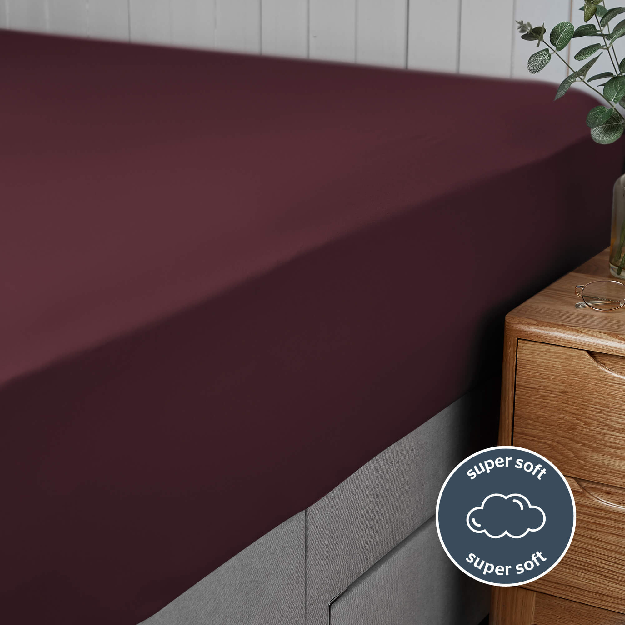 Silentnight Supersoft Berry Fitted Sheet