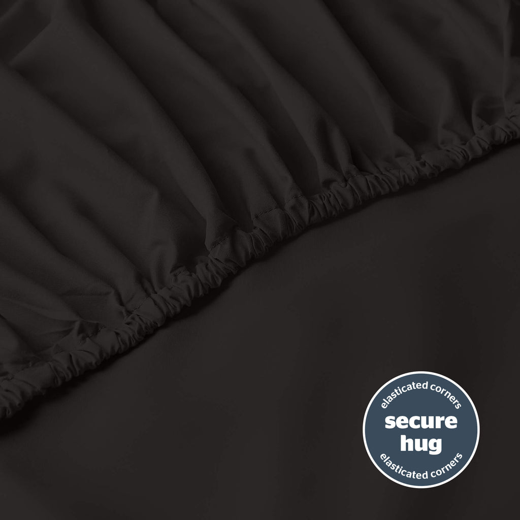 Silentnight Supersoft Black Fitted Sheet
