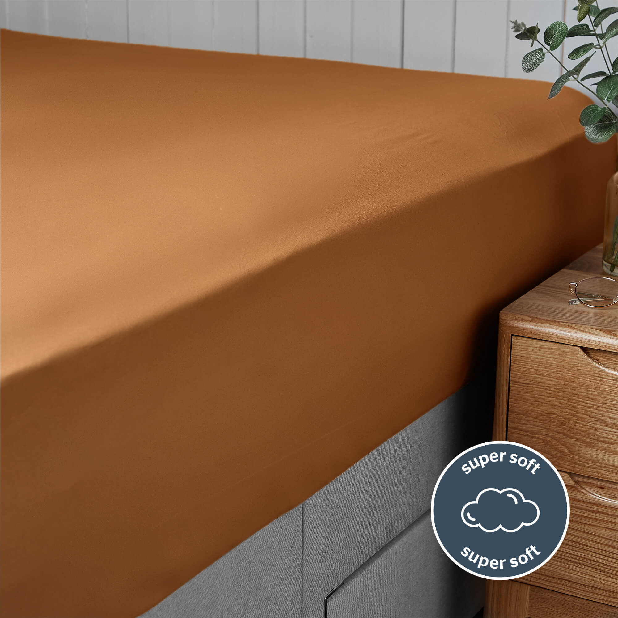 Silentnight Supersoft Terracotta Fitted Sheet