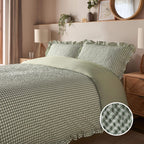 Silentnight Supersoft Sage Gingham Duvet Set