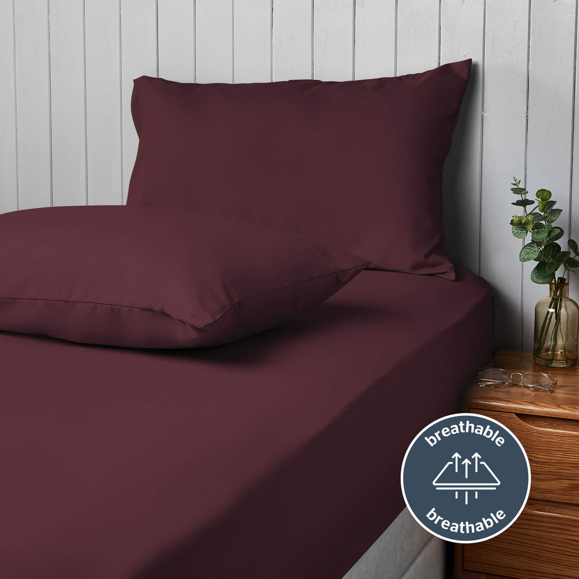 Silentnight Supersoft Berry Housewife Pillowcase Pair