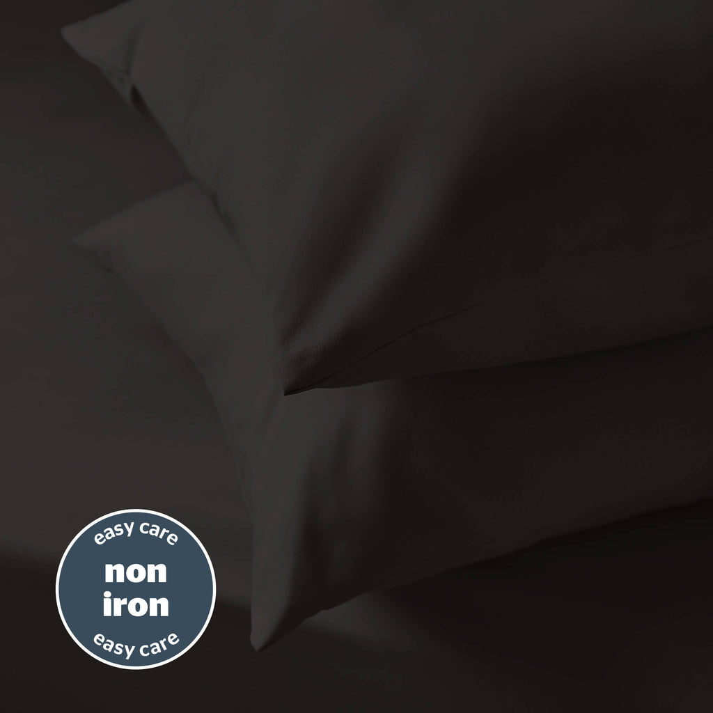 Silentnight Supersoft Black Housewife Pillowcase Pair