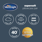 Silentnight Supersoft Black Housewife Pillowcase Pair