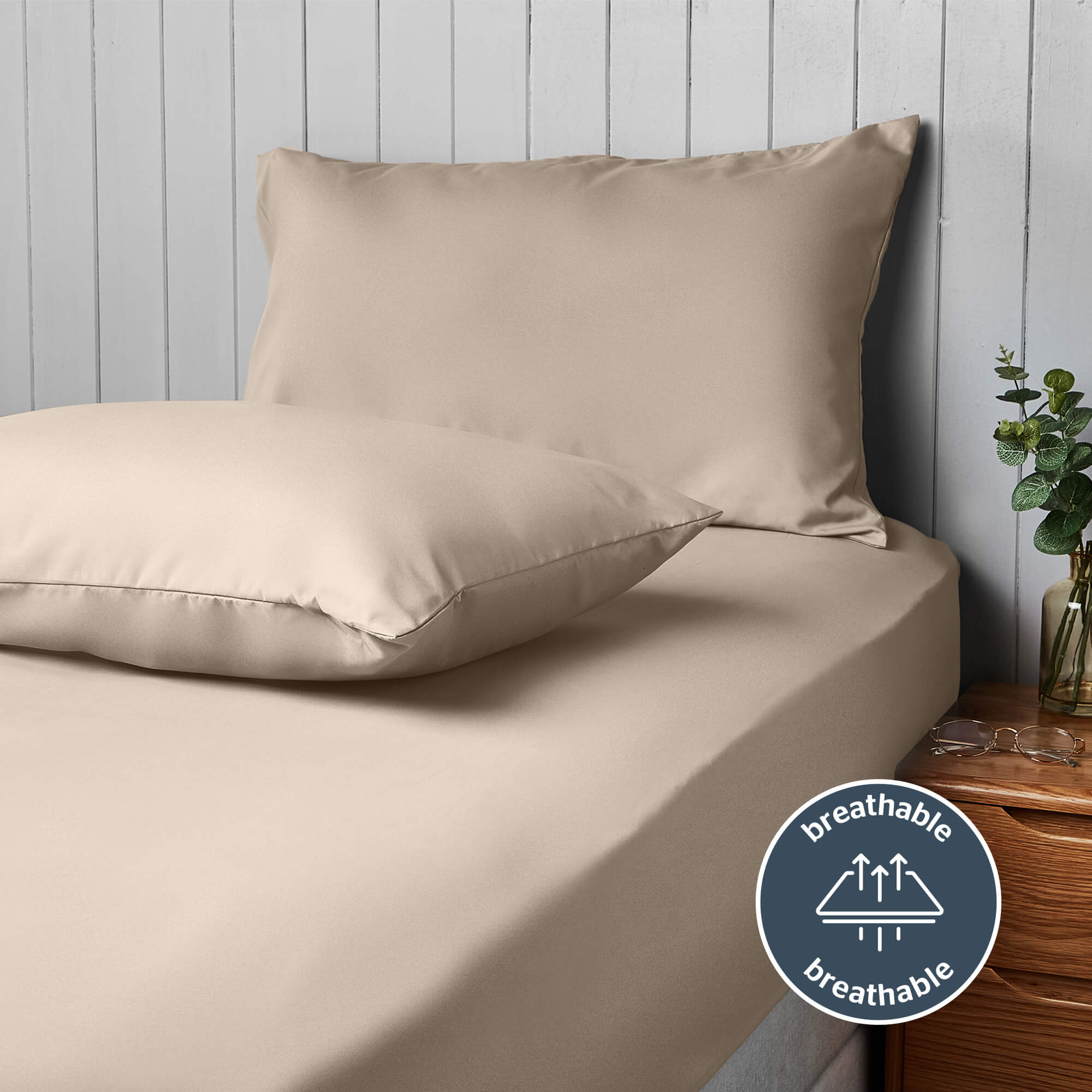 Silentnight Supersoft Natural Housewife Pillowcase Pair
