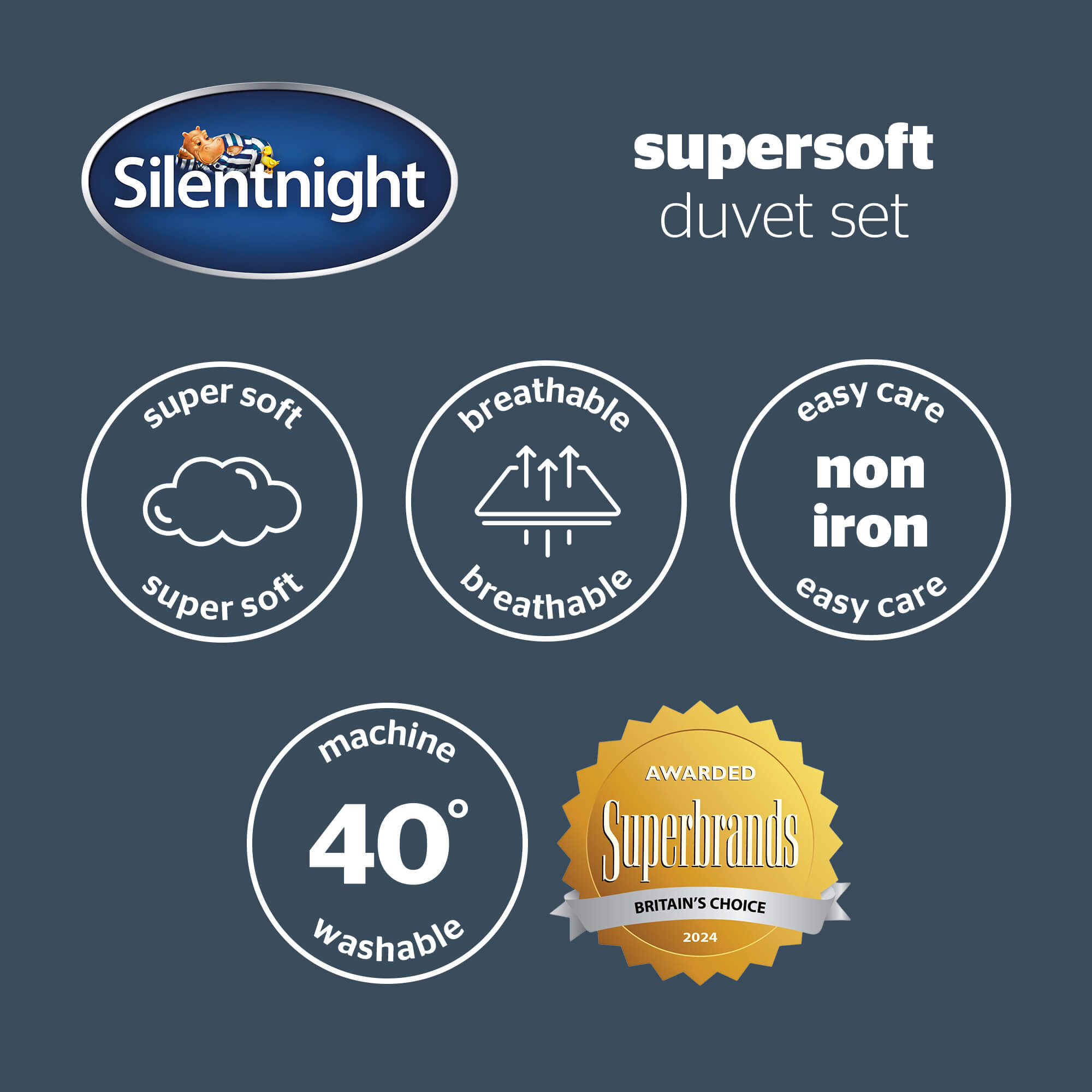 Silentnight Supersoft Natural Texture Duvet Set