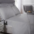 400 Thread Count Grey Cotton Flat Sheet