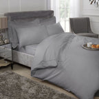 400 Thread Count Grey Cotton Fitted Sheet
