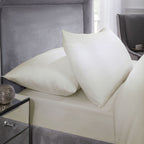 400 Thread Count Cotton Cream Deep Fitted Sheet