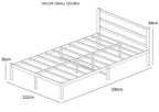 Taylor Minimalist Black Metal Bed Frame