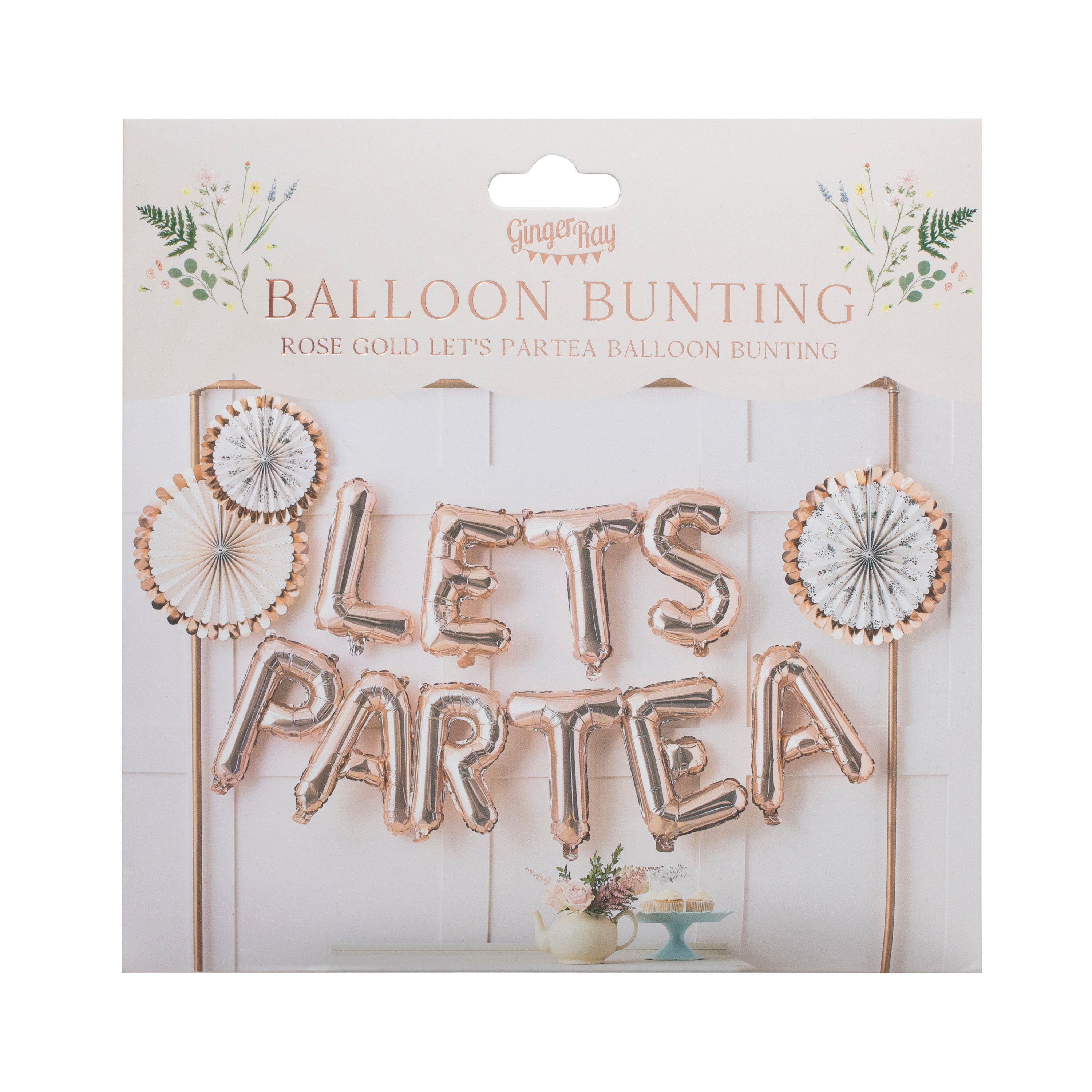 Lets Partea Afternoon Tea Party Balloon Bunting- 5 Inner Pack