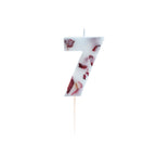 Pressed Petal Number 7 Birthday Cake Candle- 5 Inner Pack