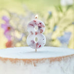 Pressed Petal Number 8 Birthday Cake Candle- 5 Inner Pack