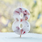 Pressed Petal Number 8 Birthday Cake Candle- 5 Inner Pack