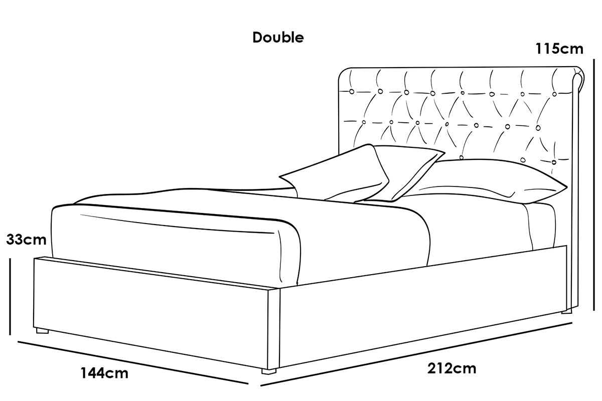 Thorpe Grey Velvet Ottoman Storage Bed