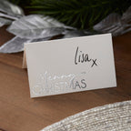 Silver Foil Merry Christmas Place Cards- 5 Inner Pack