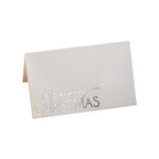 Silver Foil Merry Christmas Place Cards