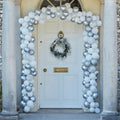 Silver And White Christmas Door Balloon Arch Kit- 5 Inner Pack