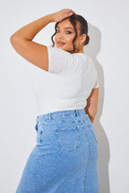 Short Sleeve Double Layer Slinky Bodysuit