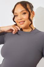 Crew Neck Short Sleeve Rib Top