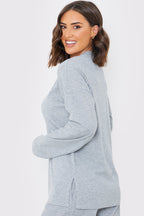Ribbed Longsleeve Co Ord Top
