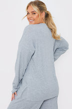 Ribbed Longsleeve Co Ord Top
