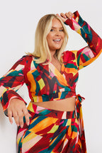 Tie Front Cropped Shirt