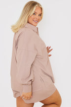 Linen Look Long Sleeve Co-Ord Shirt