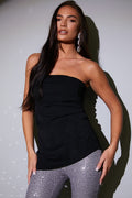 Ruched Fold Over Bandeau Top