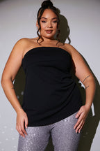 Ruched Fold Over Bandeau Top