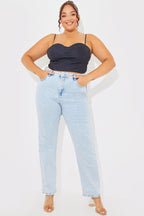 Polka Dot Print Cupped Crop Top