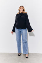 Cowl Neck Draped Blouse