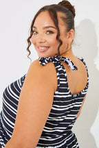 Tie Shoulder Smock Top