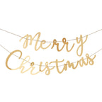 Merry Christmas Gold Acrylic Bunting- 5 Inner Pack