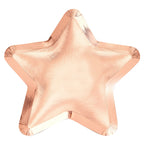Rose Gold Star Shaped Paper Plates -  Twinkle Twinkle