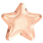 Rose Gold Star Shaped Paper Plates -  Twinkle Twinkle- 5 Inner Pack