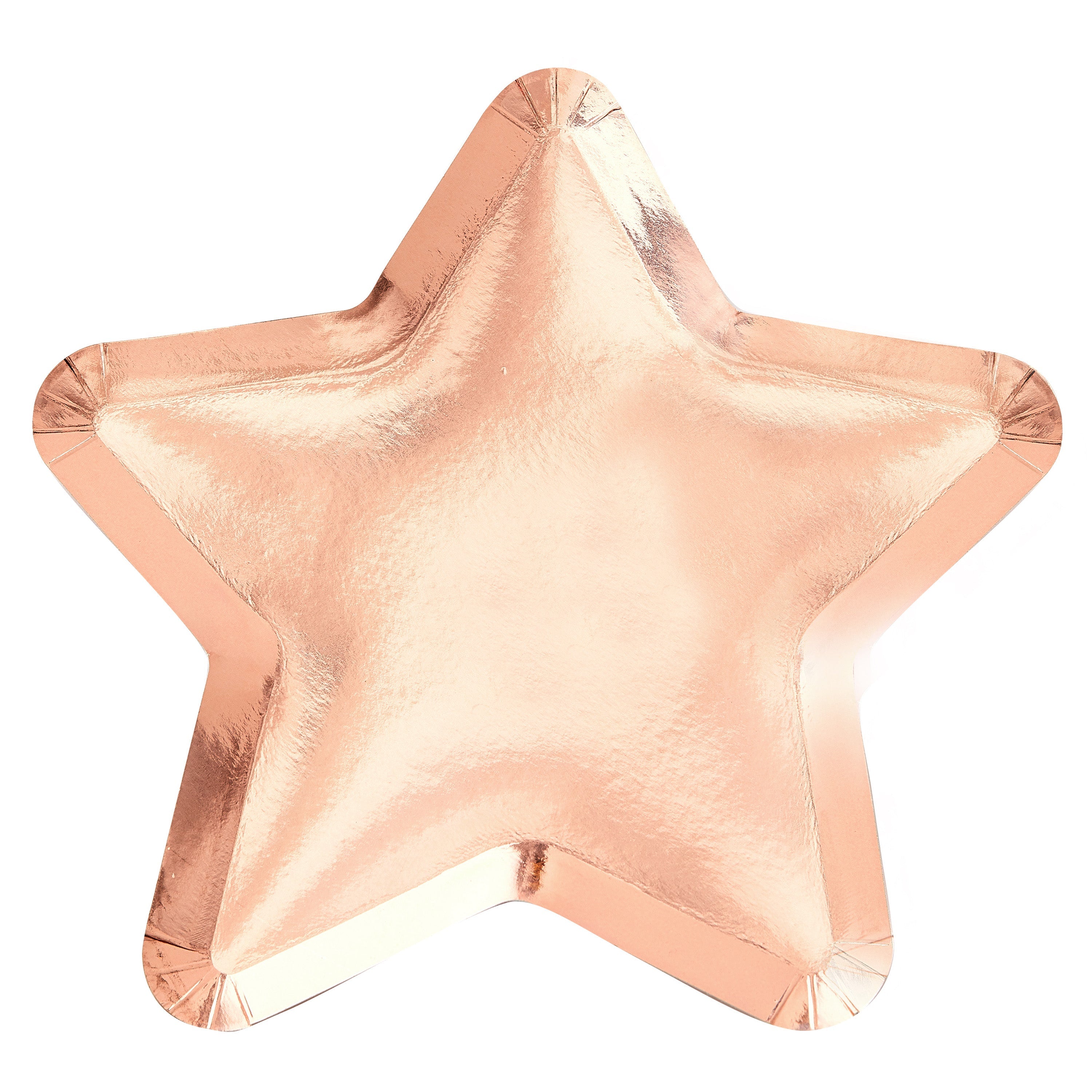 Rose Gold Star Shaped Paper Plates -  Twinkle Twinkle- 5 Inner Pack