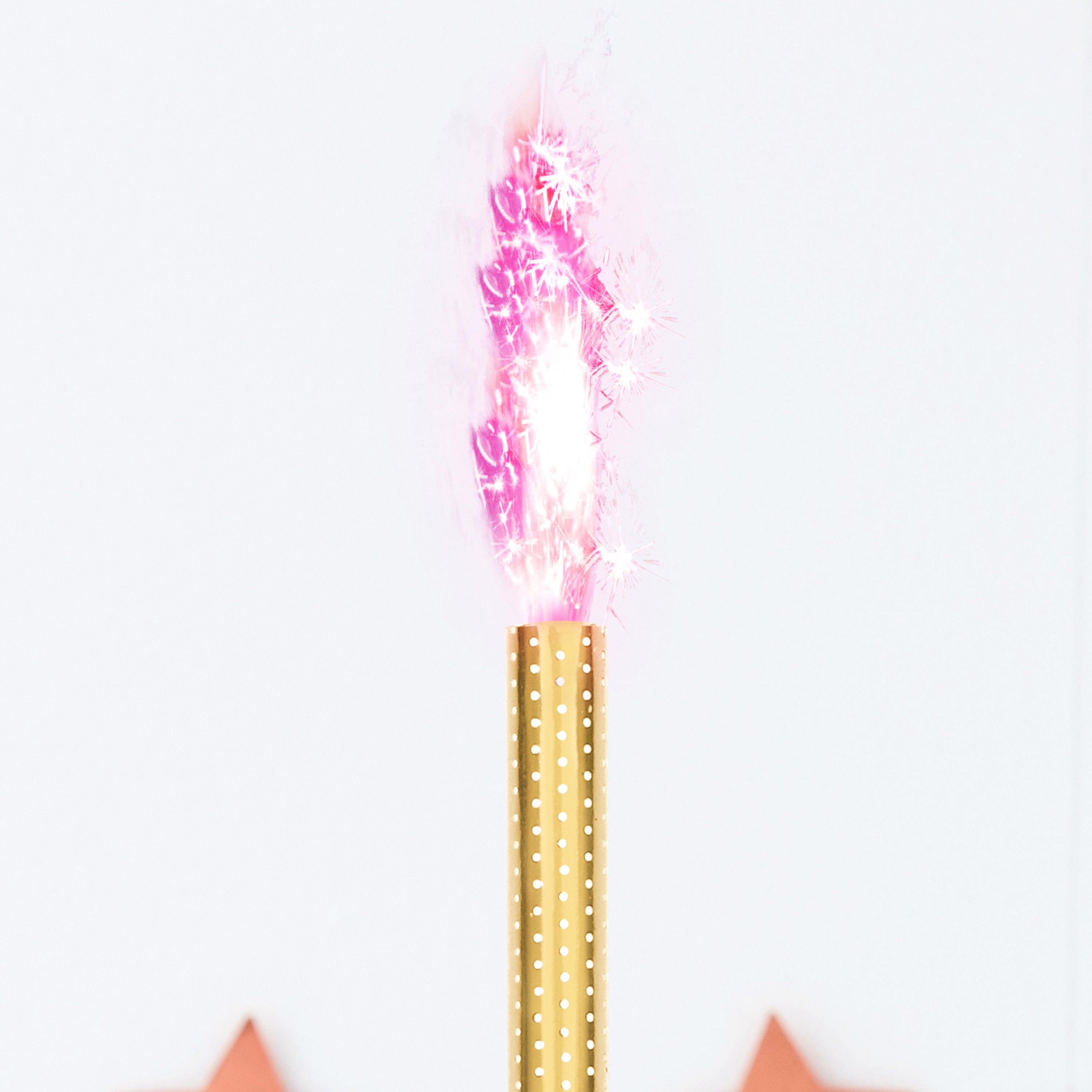 Pink Birthday or Gender Reveal Cake Fountain Candles