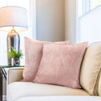 Twilight Blush Pink Velvet Cushion Covers (Pair)