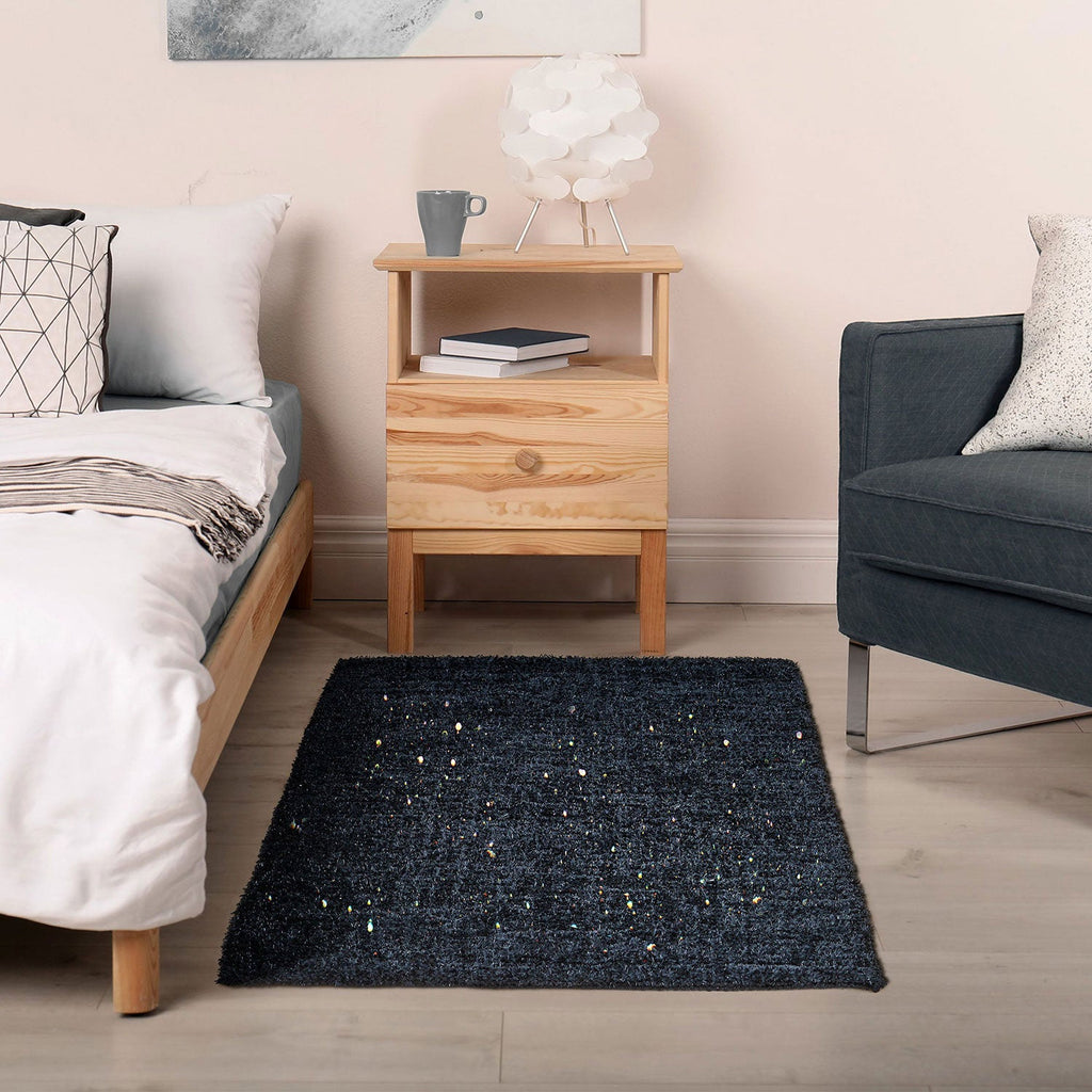 Twinkle Black Super Soft Luxury Bath Rug