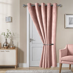 Twilight Blush Pink Velvet Door Curtain
