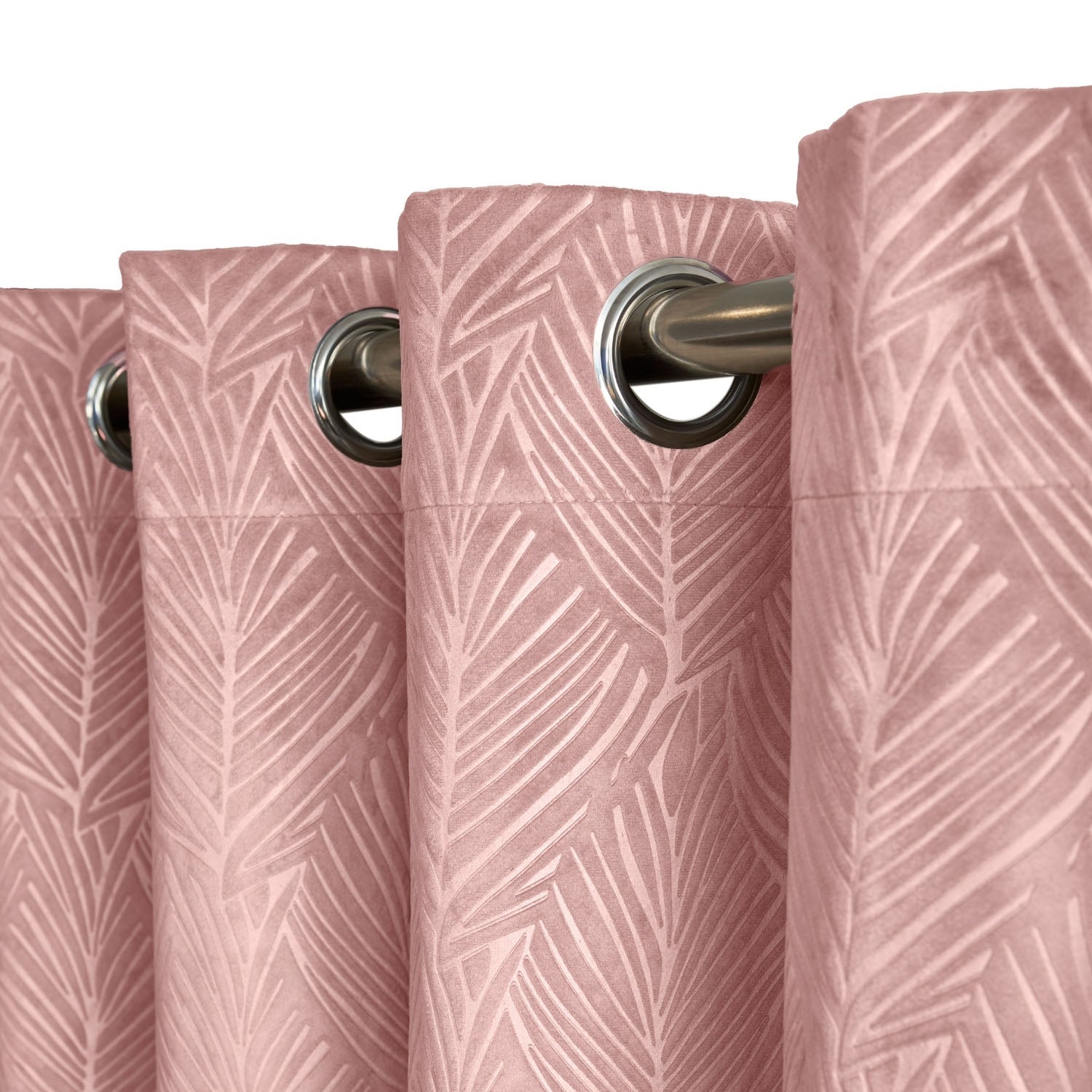 Twilight Blush Pink Velvet Blackout Curtains