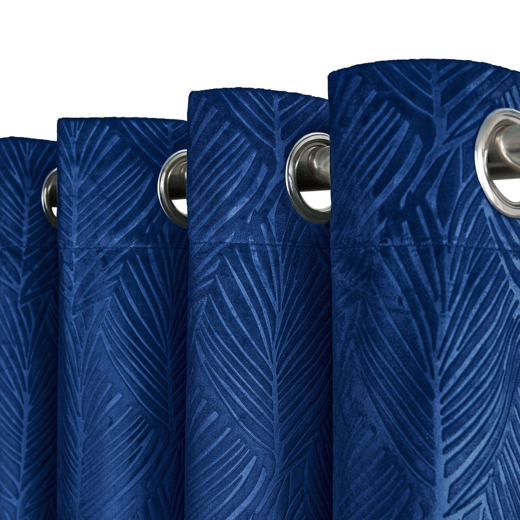 Twilight Navy Blue Velvet Door Curtain